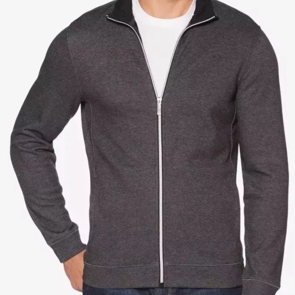 Nwt Perry Ellis Mens Full Zip Sweater 